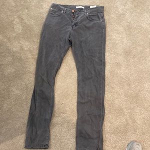 Mens Dark gray slim cut pants